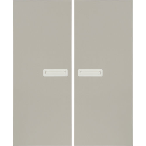 Pack 2 puertas abatibles armario tokyo gris 30x100x1,6 cm