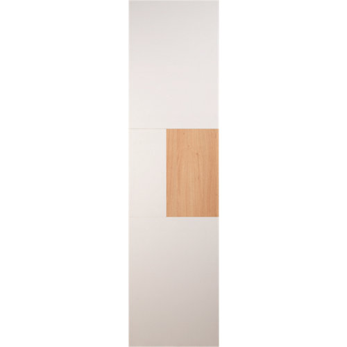 Puerta corredera armario bahréin blanco y roble 80x240x2cm