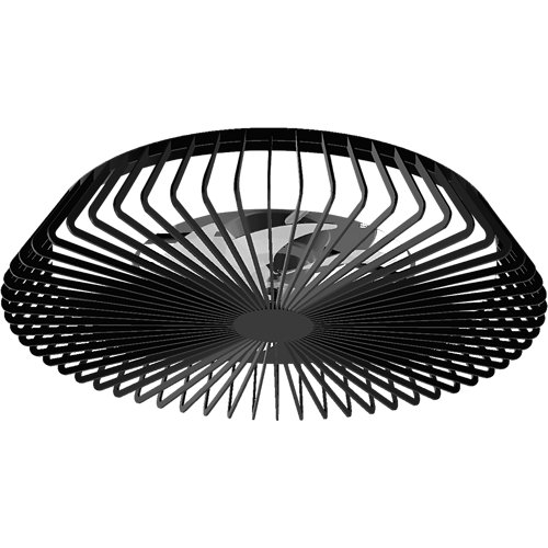 Ventilador de techo con luz motor dc himalaya negro 63 cm
