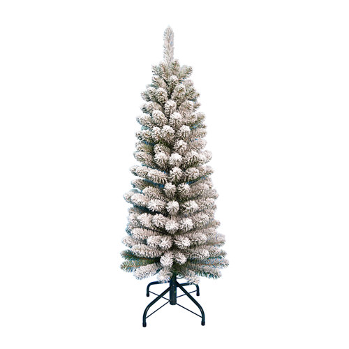 Árbol de navidad laponia slim blanco 120 cm