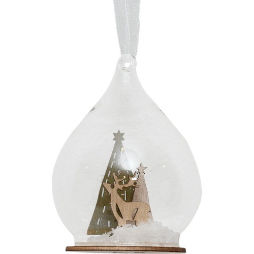 Adorno colgante cristal navidad 11 cm