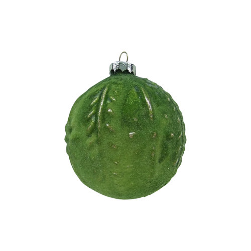 Bola de navidad cristal 8 cm verde