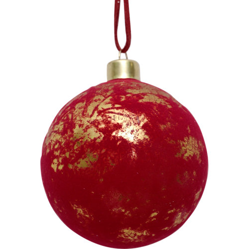 Bola de navidad cristal 8 cm rojo