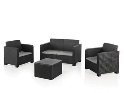 Set de sofás y mesa baja NATERIAL Novo de resina para 4 personas