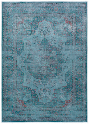 Alfombra color azul viscosa Lara 160 x 230cm · LEROY MERLIN Alfombra color azul viscosa Lara Aqua 160 x 230cm · LEROY MERLIN