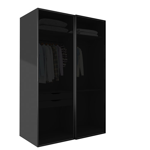 Mampara protectora vidrio templado c 140x90cm 24 Armario spaceo home seul cristal ahumado corredera interior gris 240x160x60cm