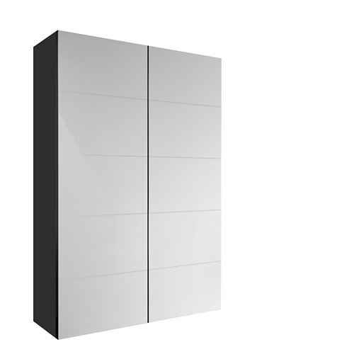 Armario spaceo home lucerna blanco corredera interior gris 240x120x60cm