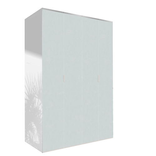 Armario serie one nogal abatible 2 puertas y 2 altillos 200x100x50cm 28 Amario spaceo home doha cristal abatible interior blanco 240x160cm