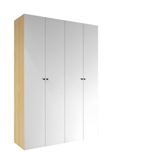 Puerta de entrada acorazada 300 2 cuadros derecha sapelly/sapelly de 90.3x208 cm 25 Armario spaceo home mallorca blanco abatible interior roble 240x160x60cm