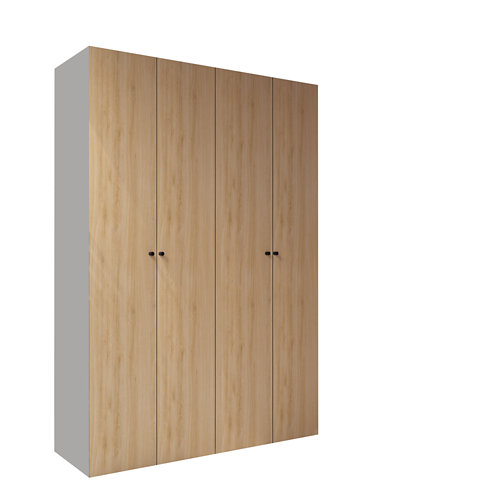 Kit de 3 molduras mdf olmo 70 x 10 mm 24 Armario spaceo home mallorca roble abatible interior textil 240x160x60cm