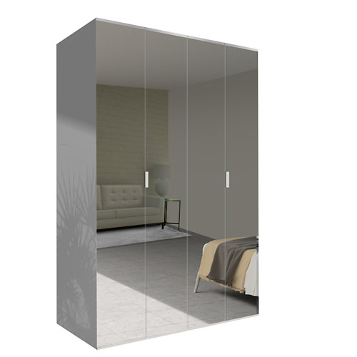 Puerta doble con cristal bari plus blanca 6x2x105cm d 23 Amario spaceo home doha espejo abatible interior textil 240x160cm