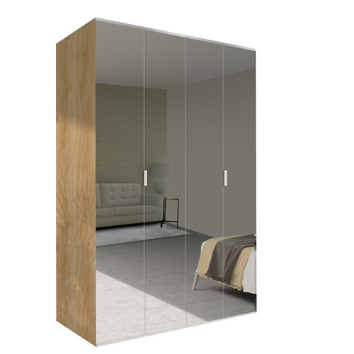 Lama vinílica autoadhesiva artens medio mayum 26 Amario spaceo home doha espejo abatible interior roble 240x160cm