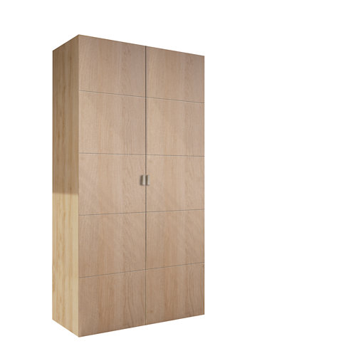 Conjunto de puerta lucerna con cristal 62,5 izquierda + tapeta 24 Armario spaceo home lucerna roble abatible interior roble 240x120x60cm