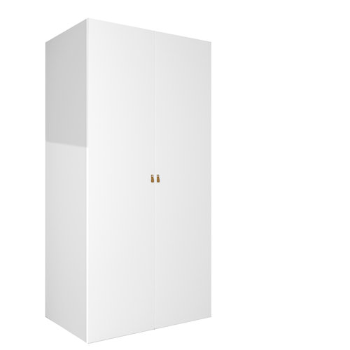 Armario spaceo home macao blanco abatible interior blanco 240x120x60cm