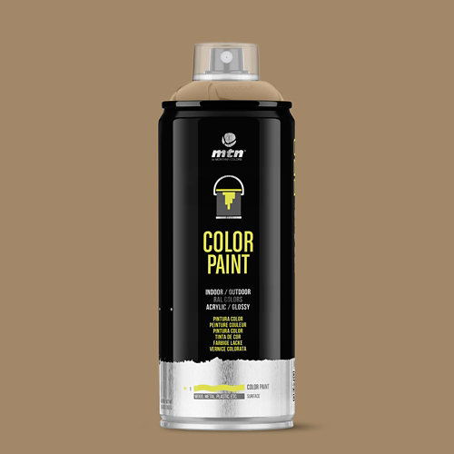 Spray pintura montana pro ral-8016 caoba 400ml de la marca MONTANA en acabado de color Beige fabricado en Varios, ver descripción