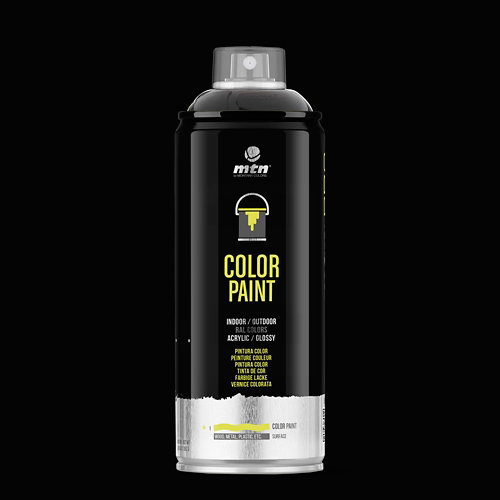 Spray pintura montana pro ral-9005 negro 400ml