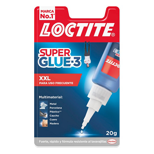 Adhesivo instantáneo loctite super glue 3 xxl 20 gr