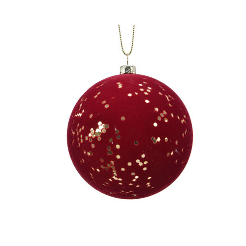 Bola de navidad con estrellas doradas 8 cm plástico