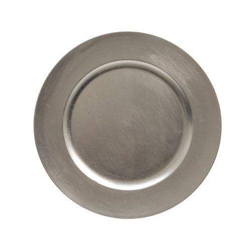 Bajo plato decorativo 33 cm plata