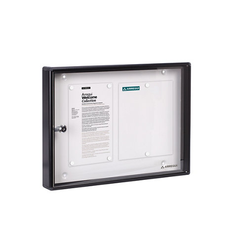 Tablon anuncios 2 hojas 350x480 negro