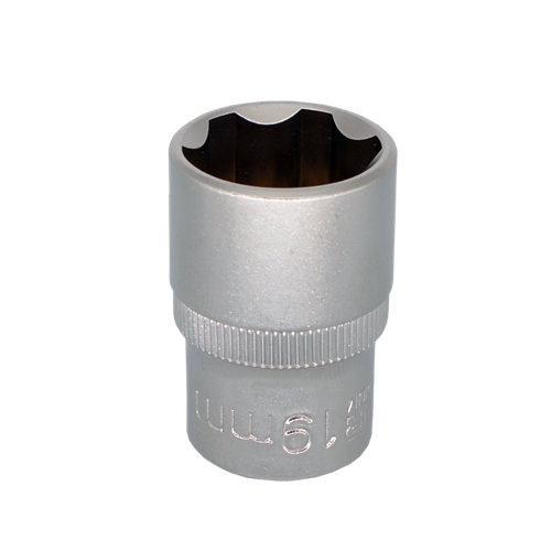 Llave de vaso dexter de 6 caras de 19 mm con cuadradillo de 1/2