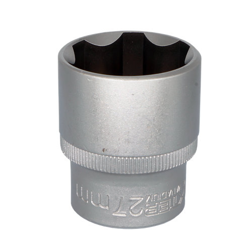 Llave de vaso dexter de 6 caras de 27 mm con cuadradillo de 1/2