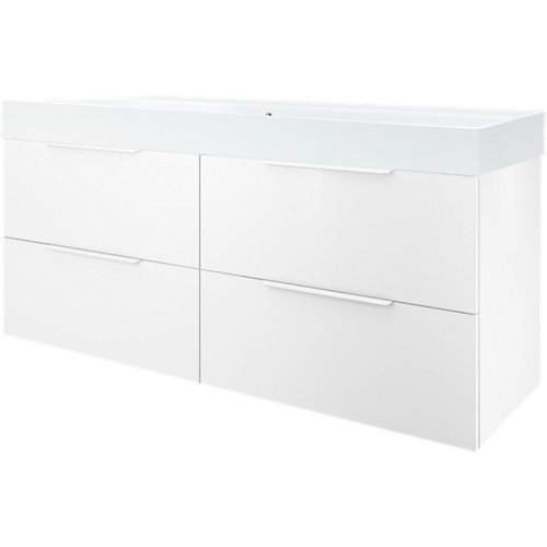 Mueble de baño con lavabo neo blanco 150x48 cm de la marca Blanca / Sin definir en acabado de color Blanco fabricado en Varios, ver descripción