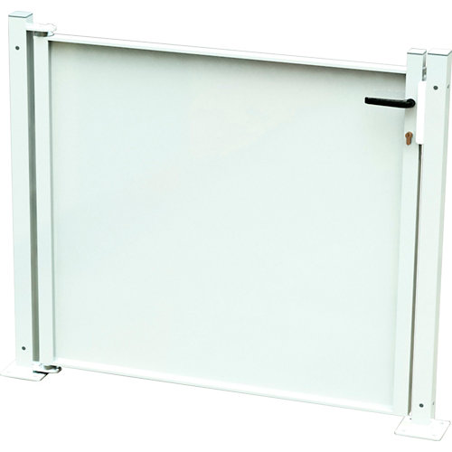 Kit puerta para valla blind blanca 116x93 5 cm