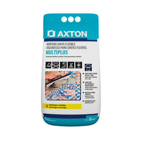 Mortero junta multiplus axton 0-15 blanco 2kg