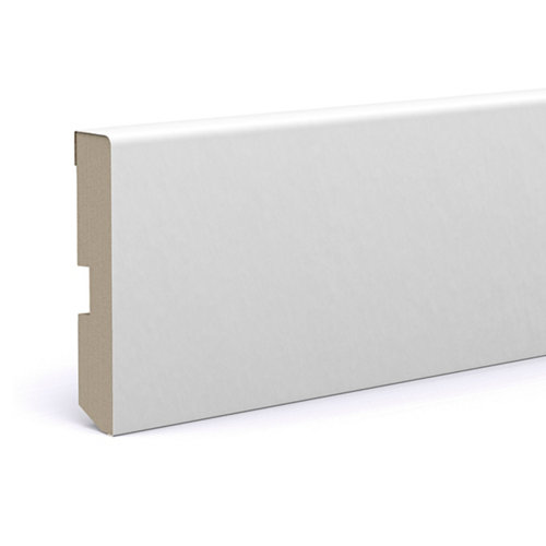 Puerta marsella blanco de apertura derecha de 125 cm 23 Rodapié lacado blanco 120x15x2200