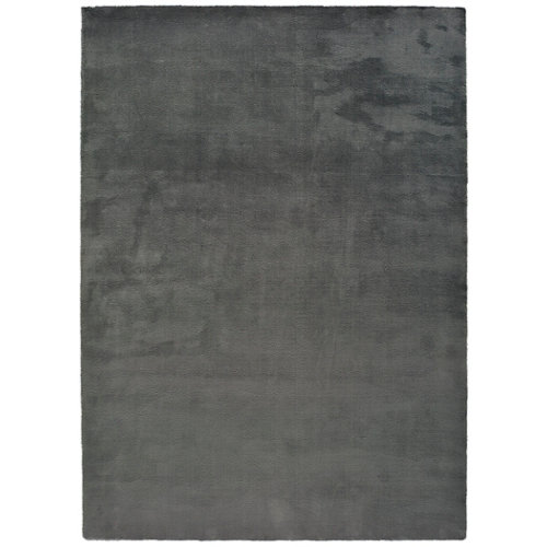 Alfombra de interior color gris poliéster berna liso 120 x 180cm
