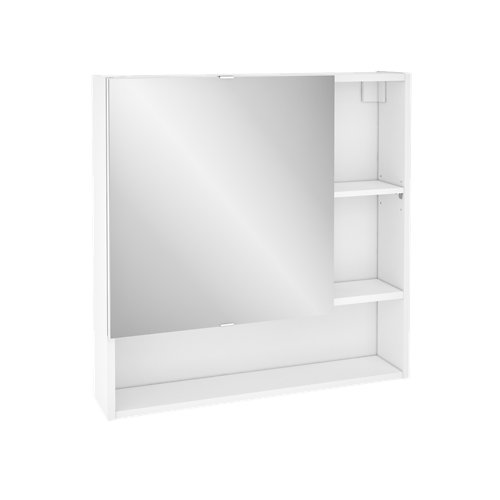 Armario de baño con espejo blanco 70x70x16.3 cm