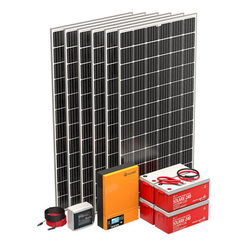 Kit solar 6 paneles 380w , batería 11kwh, inversor-cargador 5kw,hasta 10kwh/d
