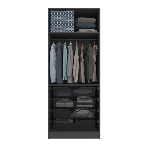 Puerta bari plus blanca ciega 7x2x62,5 cm d 26 Composición nº15 spaceo home armario kit vestidor sin puertas gris 240x80x60cm