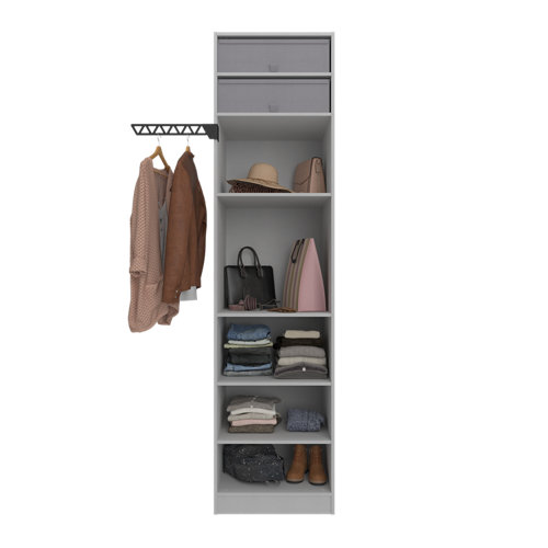 Escalera de caracol cubeline cuadrada uso interior diametro 118cm blanco/natural 25 Composición nº21 spaceo home armario kit vestidor sin puertas textil 240x60x60cm