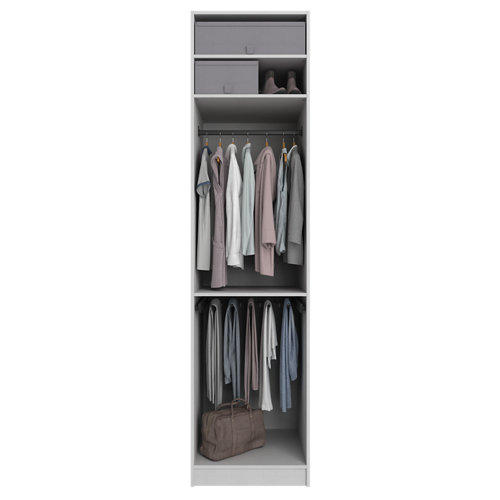 Composición nº22 spaceo home armario kit vestidor sin puertas textil 240x60x60cm