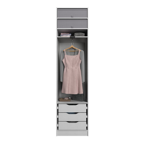 Puerta oboe nogal de apertura derecha de 105.00 cm 23 Composición nº24 spaceo home armario kit vestidor sin puertas textil 240x60x60cm