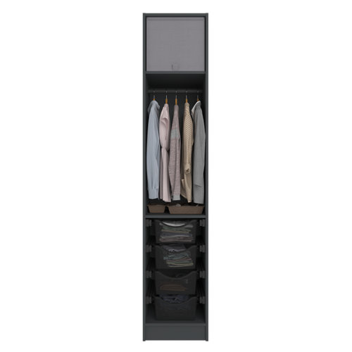 Composición nº30 spaceo home armario kit vestidor sin puertas textil 240x40x60cm