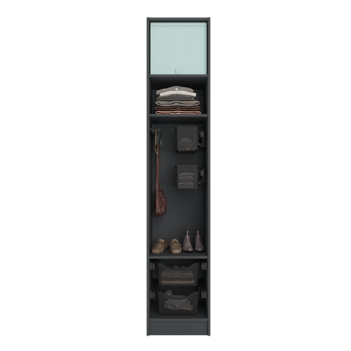 Composición nº31 spaceo home armario kit vestidor sin puertas textil 240x40x60cm