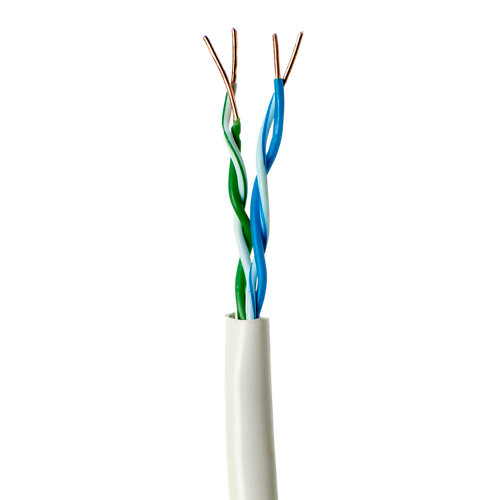 Cable de teléfono lexman blanco de 4 hilos 5 m