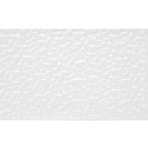 Revestimiento 3d white glossy 25x40 cm