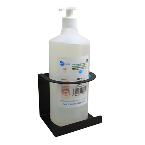 Soporte de dosificador a pared negro