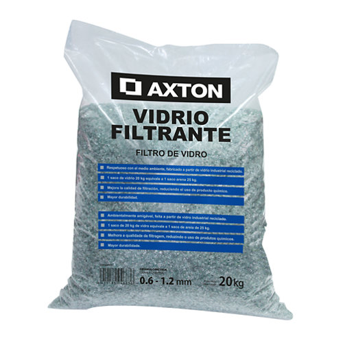 Pack 4 sacos de vidrio filtrante piscina axton 100 kg