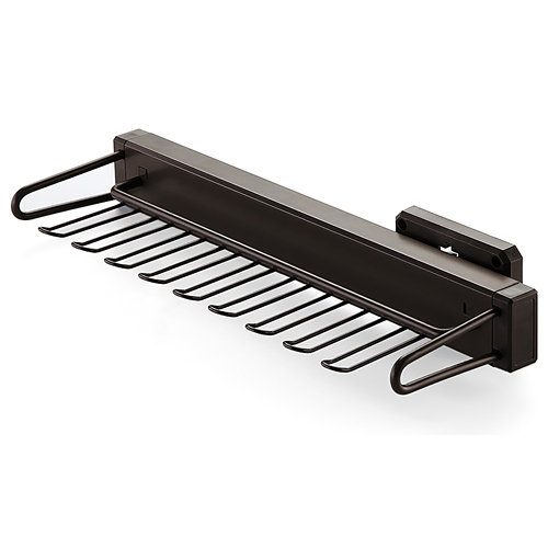 Corbatero lateral extraible moka en aluminio y plástico. fondo 44.5 cm