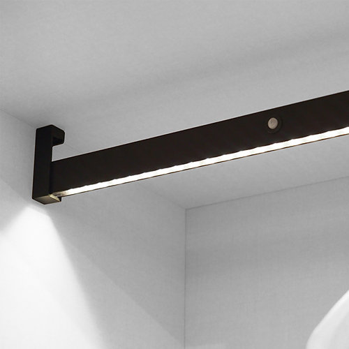 Barra para armario moka con luz led y sensor. ancho regulable 70.8-85.8cm