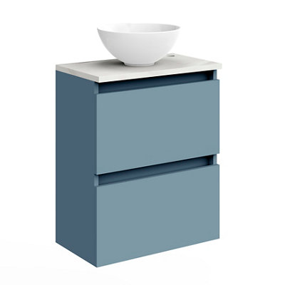 Mueble de baño con lavabo Doble Espacio azul 50x30 cm · LEROY MERLIN