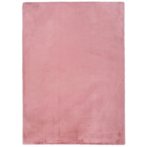 Alfombra pie de cama rosa poliéster fox liso 60 x 110cm