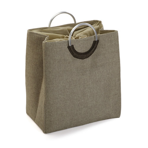 Cesto de ropa sole beige de la marca VERSA en acabado de color Beige fabricado en Poliéster