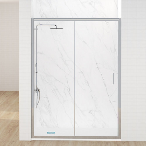 Mampara corredera jazz 150x200 cm de la marca Blanca / Sin definir en acabado de color Incoloro / transparente fabricado en Cristal