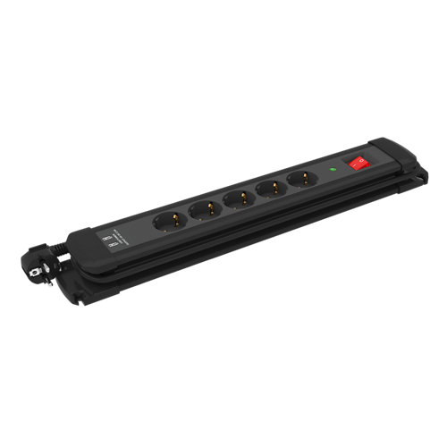 Base de 5 tomas+ 2xusb de 3 metros